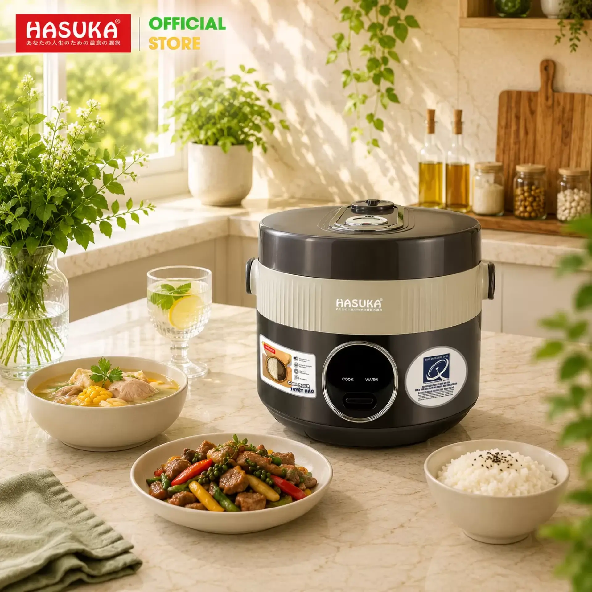 Nồi cơm điện 1,8L Hasuka HSK-818