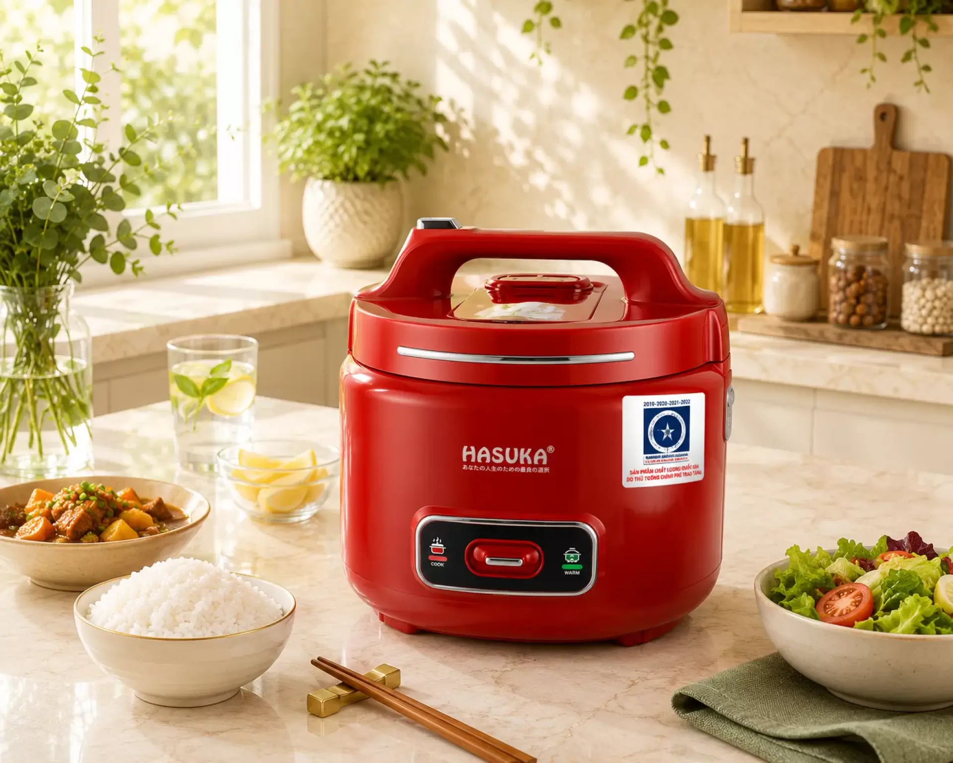 Nồi cơm điện 1.2L Hasuka HSK-882