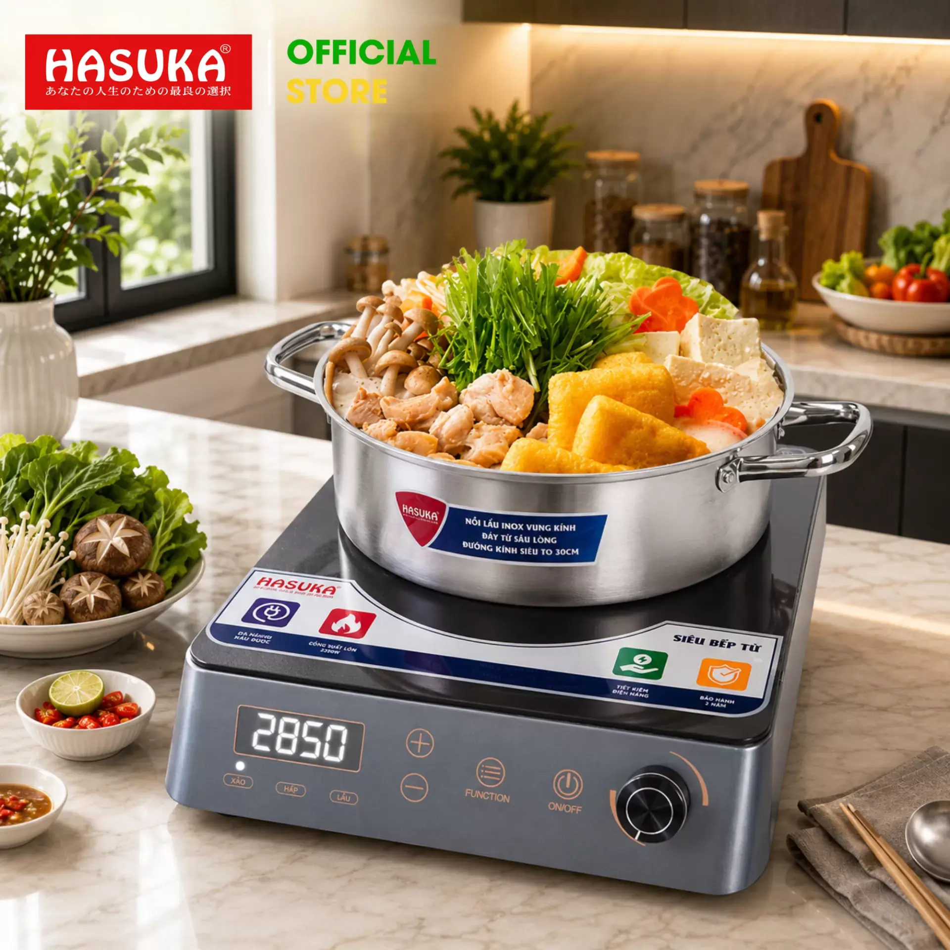 Bếp điện từ đơn cao cấp Hasuka HSK-630