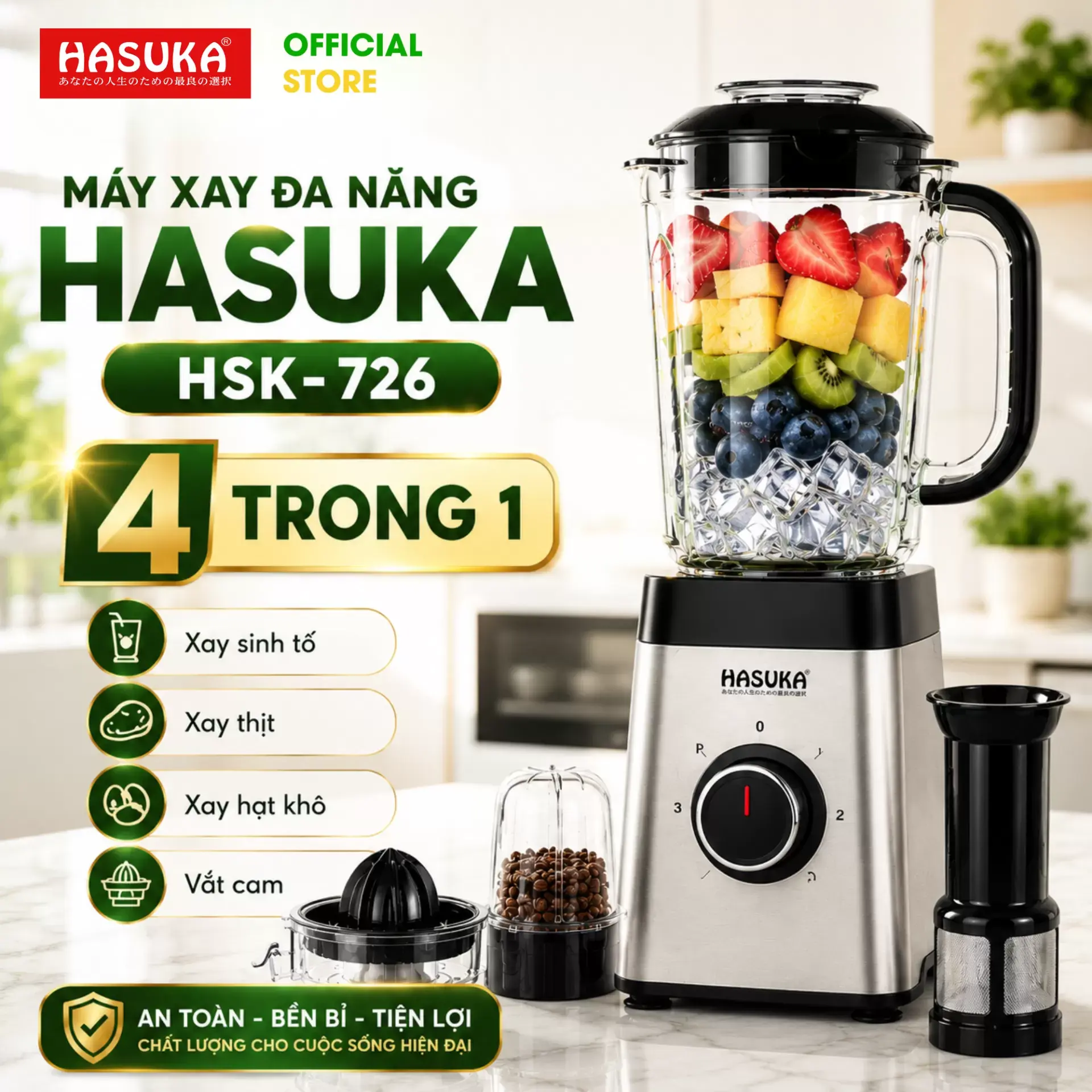 Máy xay sinh tố Hasuka HSK-766
